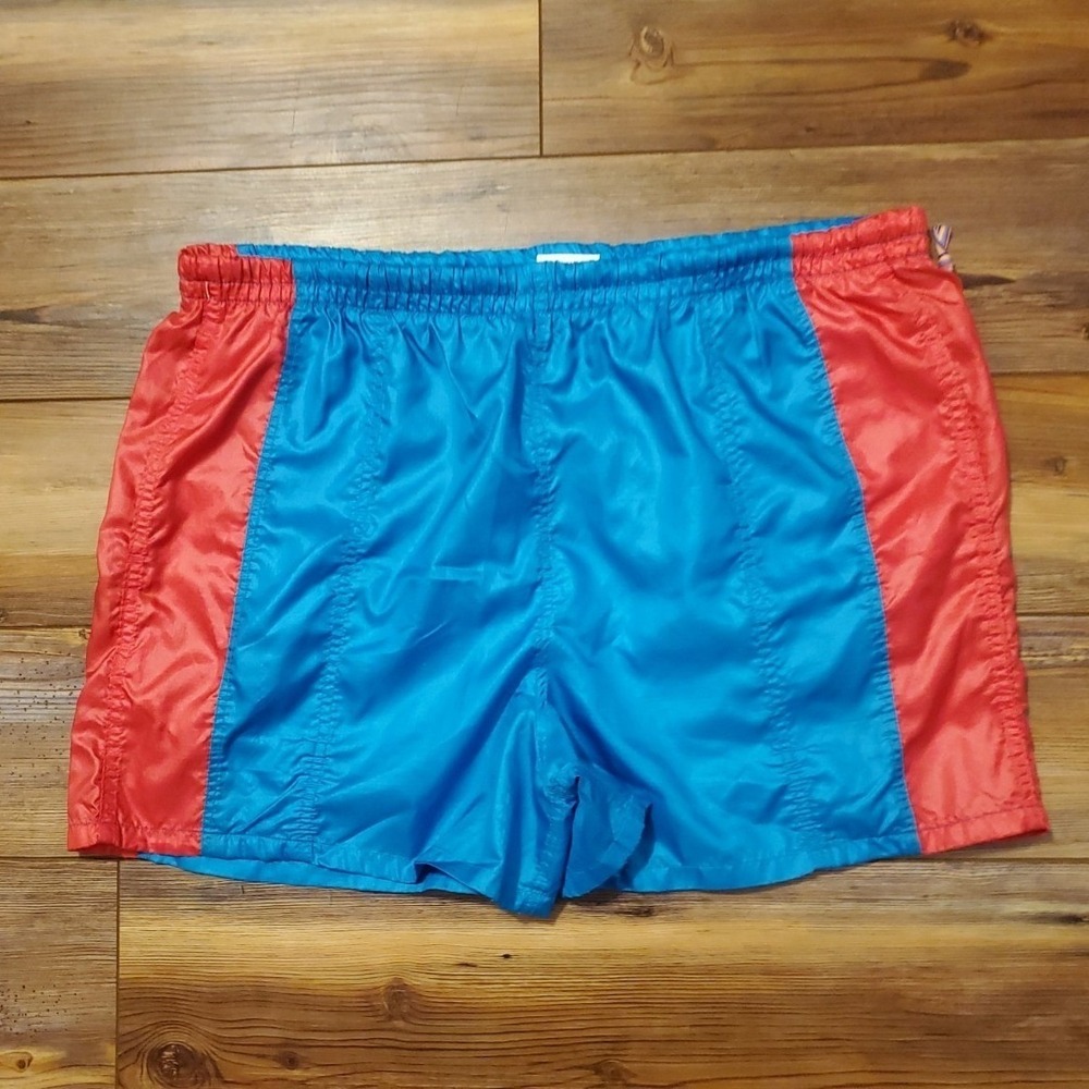 Vintage Woolrich Womens XL Shorts 80s 90s Blue Pink Nylon Utility 5193